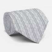 Grau handgezeichnetes Chevron-Muster Krawatte (Gerollt)
