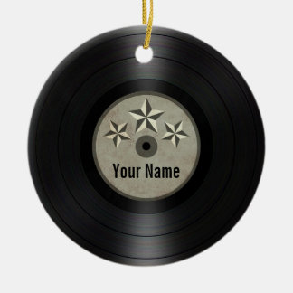 Grau hat personalisiertes Vinylrekordalbum in der Keramikornament