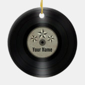 Grau hat personalisiertes Vinylrekordalbum in der Keramikornament (Hinten)