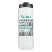 Grau hätte ich mir das Knittern antun sollen Thermosbecher (Vorderseite)