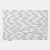 Grau Herringbone Geschirrtuch (Horizontal)