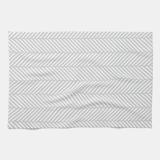 Grau Herringbone Geschirrtuch (Horizontal)