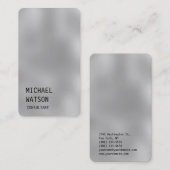 Grau Hintergrund Einfache Schlicht Trendy Consulta Visitenkarte (Vorne/Hinten)