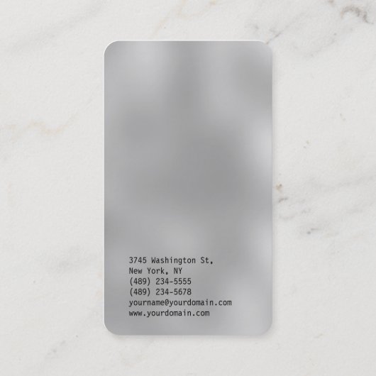 Grau Hintergrund Einfache Schlicht Trendy Consulta Visitenkarte (Rückseite)