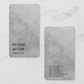Grau Hintergrund Einfache Schlicht Trendy Consulta Visitenkarte (Vorne/Hinten)