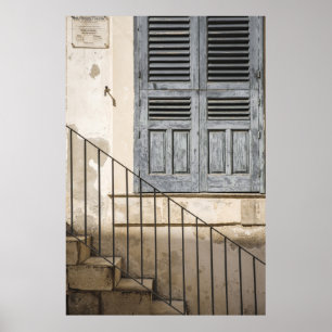 GRAU-HOLZFENSTER POSTER