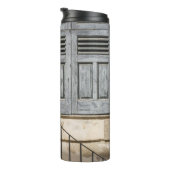 GRAU-HOLZFENSTER THERMOSBECHER (Nach rechts gedreht)