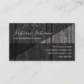 Grau-Holzputz-Oberfläche graues Dreieck-Monogramm Visitenkarte (Rückseite)