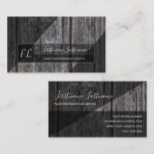 Grau-Holzputz-Oberfläche graues Dreieck-Monogramm Visitenkarte (Vorne/Hinten)