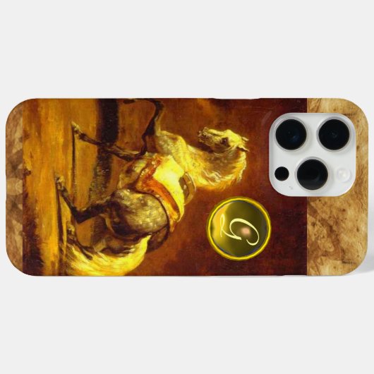 GRAU-HORSE-MONOGRAMM Case-Mate iPhone HÜLLE (Rückseite (Horizontal))