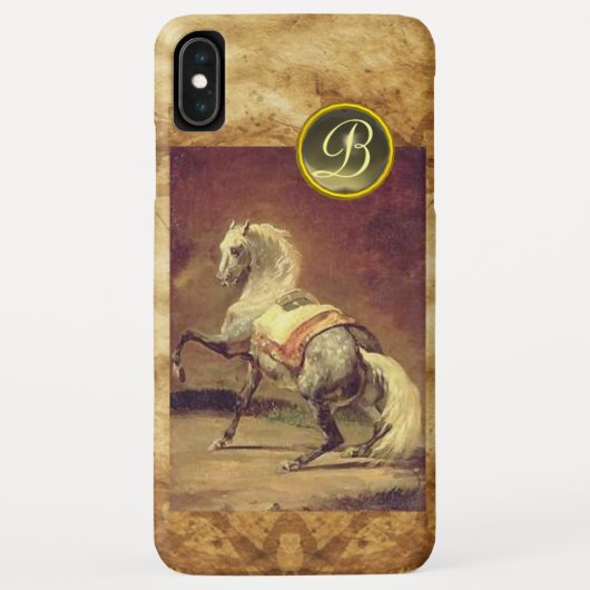 GRAU-HORSE-MONOGRAMM Case-Mate iPhone HÜLLE (Rückseite)