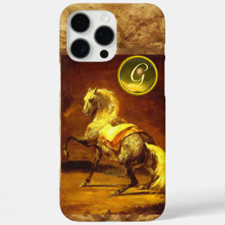 GRAU-HORSE-MONOGRAMM iPhone 16 PRO MAX HÜLLE