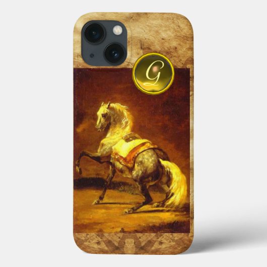 GRAU-HORSE-MONOGRAMM Case-Mate iPhone HÜLLE (Rückseite)