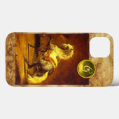 GRAU-HORSE-MONOGRAMM Case-Mate iPhone HÜLLE (Rückseite (Horizontal))