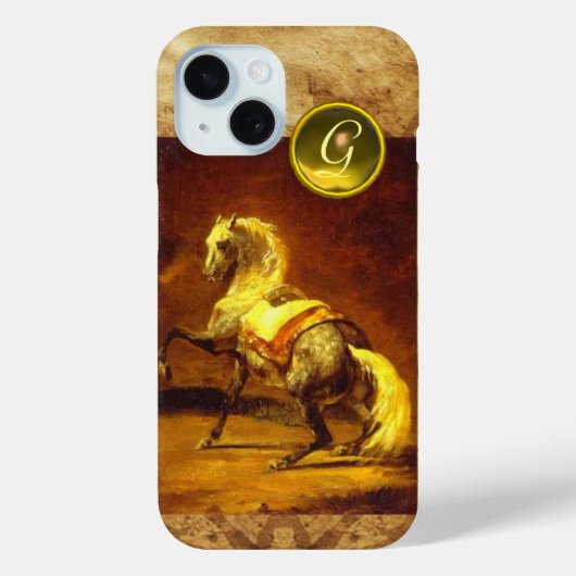 GRAU-HORSE-MONOGRAMM Case-Mate iPhone HÜLLE (Rückseite)