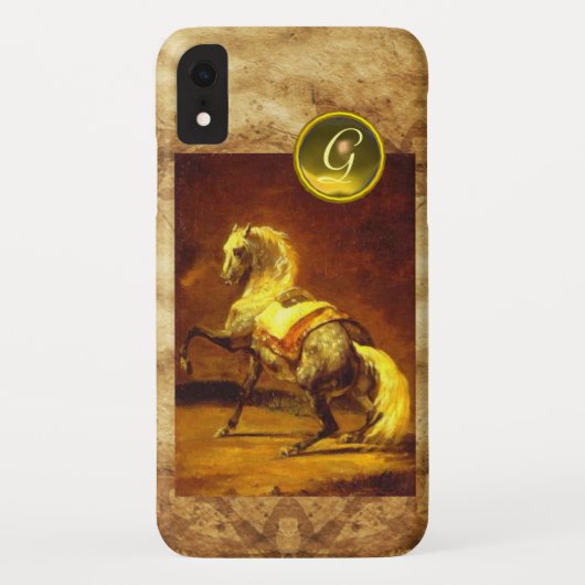 GRAU-HORSE-MONOGRAMM Case-Mate iPhone HÜLLE (Rückseite)