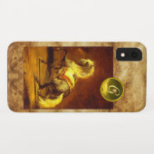 GRAU-HORSE-MONOGRAMM Case-Mate iPhone HÜLLE (Rückseite (Horizontal))