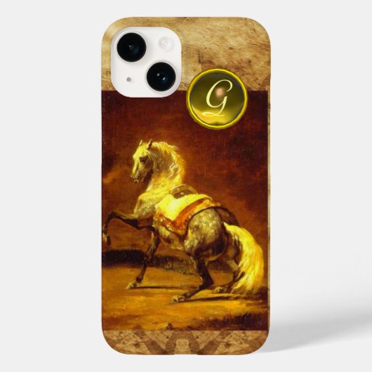GRAU-HORSE-MONOGRAMM Case-Mate iPhone HÜLLE (Rückseite)