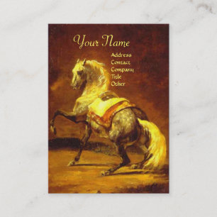 GRAU-HORSE-Monogramm, schwarz Visitenkarte