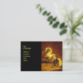 GRAU-HORSE-Monogramm, schwarz Visitenkarte (Stehend Vorderseite)