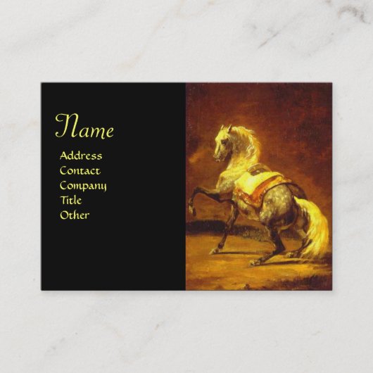 GRAU-HORSE-Monogramm, schwarz Visitenkarte (Vorderseite)