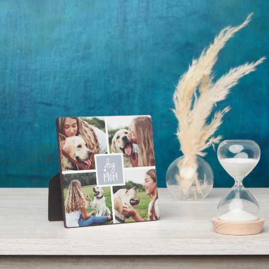 Grau | Hunde Mama FotoCollage Fotoplatte (InSitu)