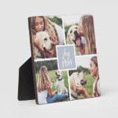 Grau | Hunde Mama FotoCollage Fotoplatte (Vorderseite)