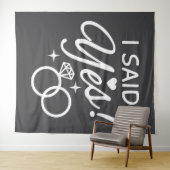 Grau, ich sagte ja Engagement Party Wandteppich (Beispiel (Horizontal))