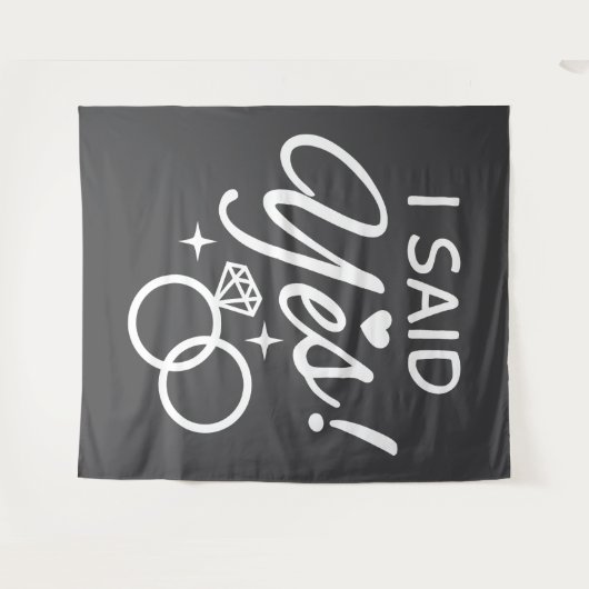 Grau, ich sagte ja Engagement Party Wandteppich (Vorderseite (Horizontal))