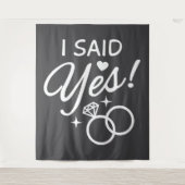 Grau, ich sagte ja Engagement Party Wandteppich (Vorderseite)