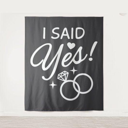 Grau, ich sagte ja Engagement Party Wandteppich (Vorderseite)