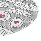 Grau ich und Sie Liebe Muster Schneidebrett (Ecke)