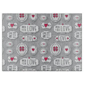 Grau ich und Sie Liebe Muster Schneidebrett (Vorderseite)
