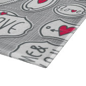 Grau ich und Sie Liebe Muster Schneidebrett (Ecke)