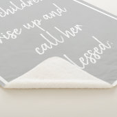 Grau ihre Kinder aufstehen und ihre gesegneten Kin Sherpadecke (3/4)