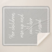 Grau ihre Kinder aufstehen und ihre gesegneten Kin Sherpadecke (Vorderseite (Horizontal))