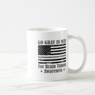 Grau im Mai Gehirntumorbewusstsein Krebs Hoffnung Kaffeetasse