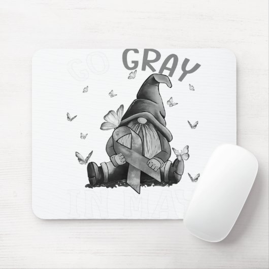 Grau im Mai Hirnkrebs-Bewusstsein grau Mousepad (Mit Mouse)