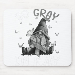 Grau im Mai Hirnkrebs-Bewusstsein grau Mousepad