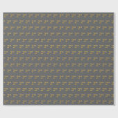 Grau, Imitate Gold 2. (2.) Event Wrapping Paper Geschenkpapier (Flach)