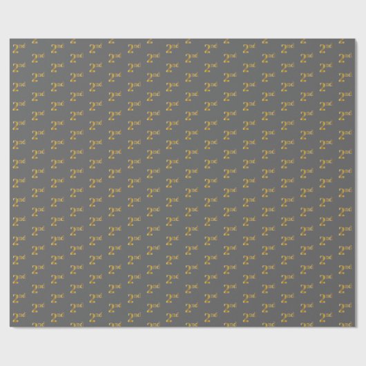 Grau, Imitate Gold 2. (2.) Event Wrapping Paper Geschenkpapier (Flach)