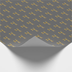 Grau, Imitate Gold 2. (2.) Event Wrapping Paper Geschenkpapier