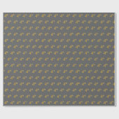 Grau, Imitate Gold 4. (4.) Event Wrapping Paper Geschenkpapier (Flach)