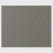 Grau, Imitate Gold 4. (4.) Event Wrapping Paper Geschenkpapier (Flach)