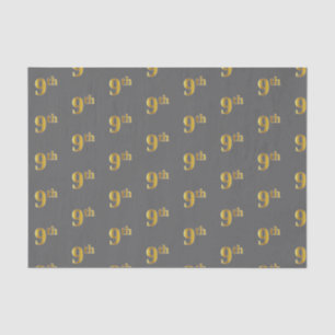 Grau, Imitate Gold 9. (Neunter) Event Tissue Paper Seidenpapier