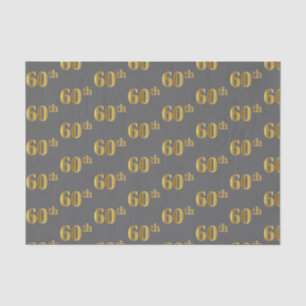 Grau, Imitats Gold 60. (60.) Event Tissue Paper Seidenpapier