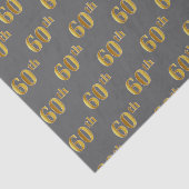 Grau, Imitats Gold 60. (60.) Event Tissue Paper Seidenpapier (Ausschnitt)