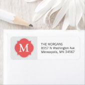 Grau & Indianerrot 2 Modernes Zickzack Monogramm (Insitu)