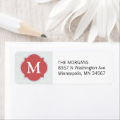 Grau & Indianerrot Modernes Zickzack Monogramm (Insitu)