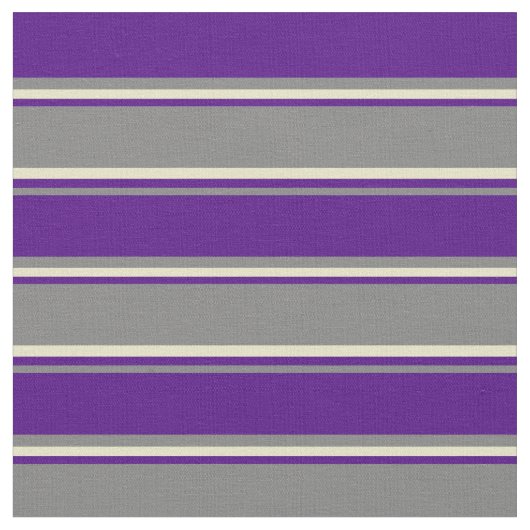 Grau, Indigo und Pale Goldenrod Lines Stoff (Nahaufnahme)